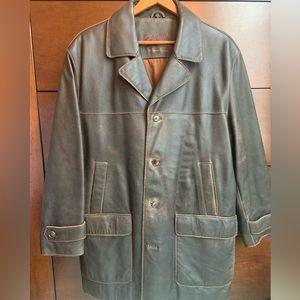 Reilly Olmes Heavyweight Brown Leather Jacket